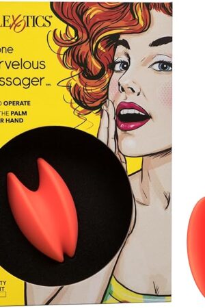 CalExotics Mini Marvels Marvelous Massager ? Silicone Waterproof Compact Vibrator ? 10 Function Rechargeable Vibe ? Adult Sex Toy Massager for Couples ? Orange