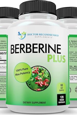 DOCTOR RECOMMENDED SUPPLEMENTS Berberine Plus 1200mg Per Serving - 120 Veggie Capsules with Royal Jelly