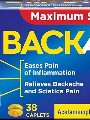 Backaid Max Relief Caplets, Aspirin-Free Pain Relief from Backache, Sciatica and Leg Pain, Long-Lasting 6 Hour Formula, Analgesic/Diuretic, 38 Count