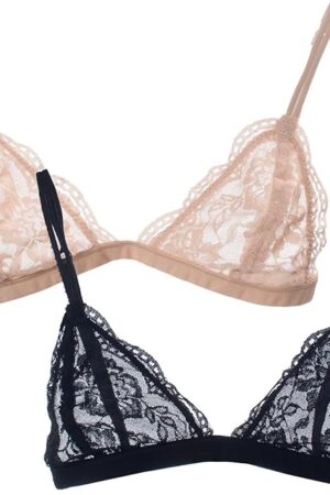Womens Semi Sheer Lace Sexy Bralette