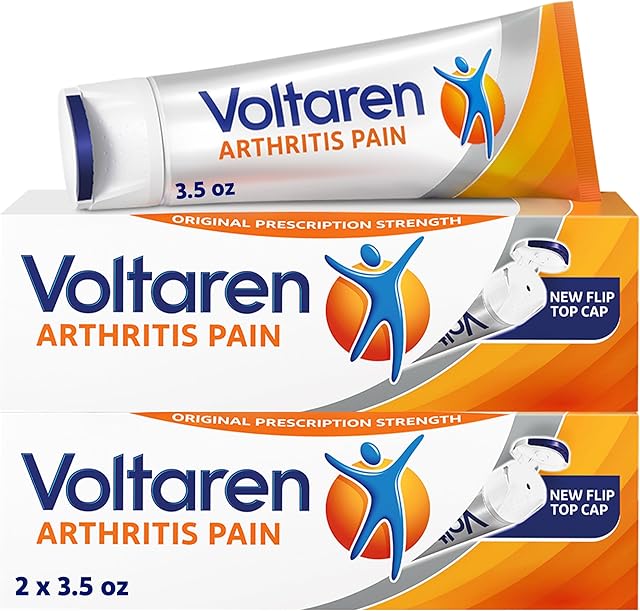 Voltaren Arthritis Pain Gel for Powerful Topical Arthritis Pain Relief with Diclofenac - NEW Easy Open Cap - 100 g x 2
