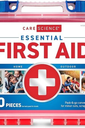 Care Science First Aid Kit, 110 Pieces | Professional Use for Travel, Work, School, Home, Car, Emergency, Survival, Camping, Hiking, and More