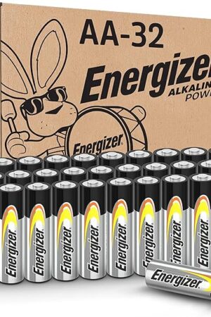 Energizer AA Batteries Alkaline Power, 32 Count Alkaline Double A Battery Pack