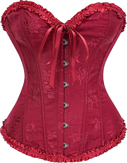 Corset Tops for Women, Bustier Shapewear Lingerie, Lace Waist Push Up Bodysuit
