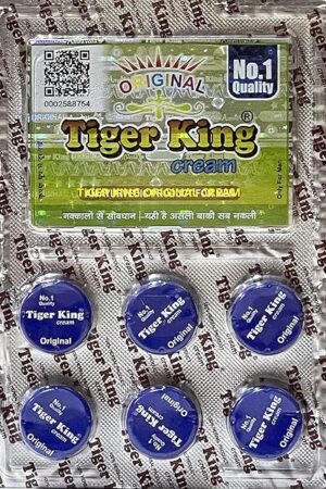 GenOne Erectile Dysfunction Treatment Cream, New Clinically Proven Topical Cream, Helps Get an Erection Within 10 Minutes and Last Longer Tiger King Original Cream for Men, 6 Count