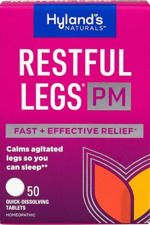 Hyland's Restful Legs PM, Nighttime Formula, Calms Agitated Legs so You Can Sleep, 50 Quick Dissolving Tablets