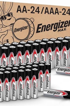 Energizer AA and AAA Batteries, 48 Count, Combo Pack Contains 24 Max Double A and 24 Max Triple A Batteries