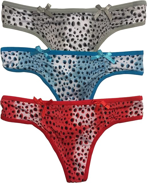 Women's 3 Pack Sexy Lace Thong Panty - One Size Fits All (fits S/M)