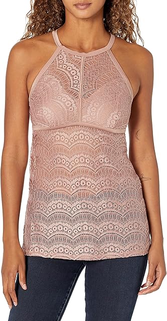 Women's Hi-Neck Crochet Tankini with Added Length