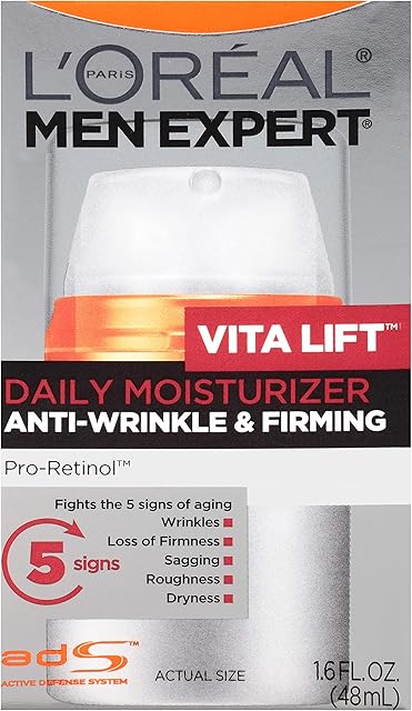 L'Oreal Paris Men Expert Vitalift Anti-Wrinkle & Firming Face Moisturizer with Pro-Retinol, 16 oz