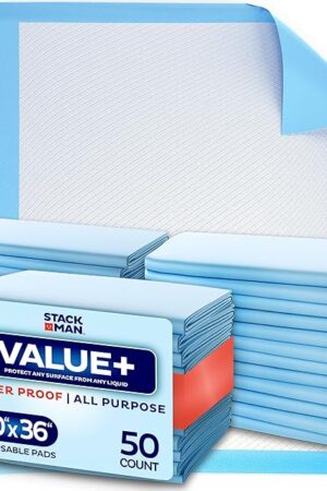 Chucks Pads Disposable 30x36 Underpads [50-Pack] Incontinence Chux Pads Absorbent Fluff Protective Bed Pads - Extra Large Pee Pads for Kids, Adults & Elderly | Leak Proof Puppy Pads for Training - XXL