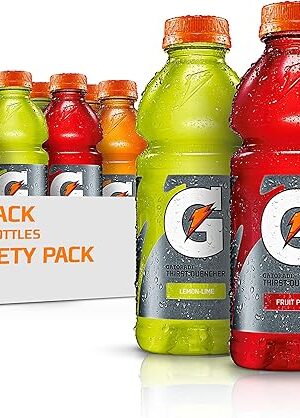 Gatorade Thirst Quencher Sports Drink, Variety Pack, 20oz Bottles, 12 Pack, Electrolytes for Rehydration