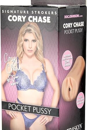 Doc Johnson Signature Strokers - Cory Chase Ultraskyn Pocket Pussy, Vanilla