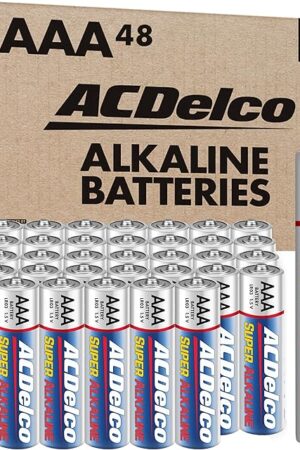 ACDelco 48-Count Triple AAA Batteries, Maximum Power Super Alkaline Battery for Home and Office, 10-Year Shelf Life, Reclosable Packaging