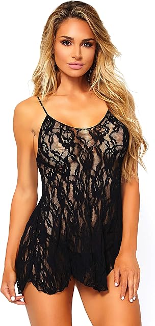 Women's Rose Lace Flair Chemise