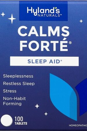 Hyland's Calms Forte Tablets, Natural Relief of Nervous Tension and Occasional Sleeplessness, 100 Count
