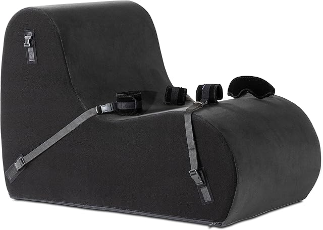 Liberator Beso Chair Valkryie Edition - Velvish/Microloop with Microfiber Cuff Kit, Black