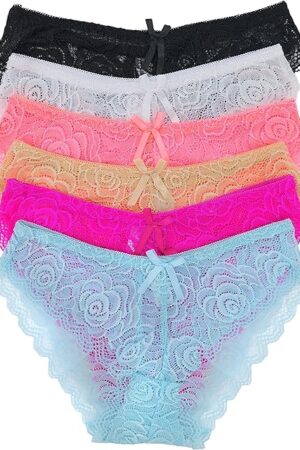 Women's Pack of 6 Essential Hipster Bikini Panty Briefs