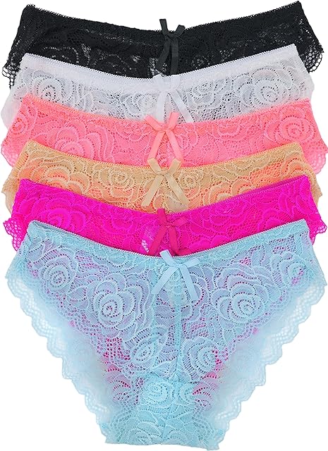 Women's Pack of 6 Essential Hipster Bikini Panty Briefs