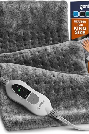 GENIANI Large Electric Heating Pad for Back Pain & Cramps Relief, Mothers Day & Birthday Gifts for Women Mom, FSA HSA Eligible, Auto Shut Off, Machine Washable, Heat Pad for Neck & Shoulder, 12?24"