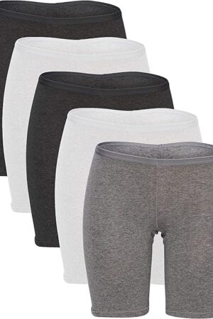 Women's Regular & Plus Size Stretch Cotton Long Leg 6.5" Boyshort Briefs