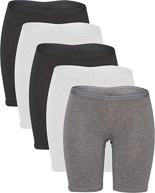 Women's Regular & Plus Size Stretch Cotton Long Leg 6.5" Boyshort Briefs
