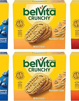 belVita Breakfast Biscuits Variety Pack, 4 Flavors, 6 Boxes of 5 Packs (30 Total Packs)