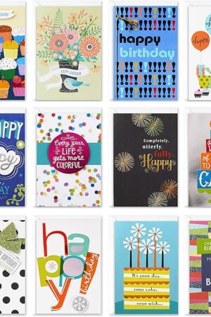 Hallmark Assorted Birthday Greeting Cards (12 Cards and Envelopes)