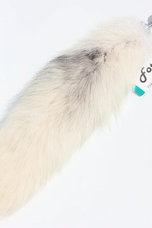 Fosrion Versatile Tail Stainless Steel Fox Tail: Sensual Anal Plug & Stylish Keychain (Small Plug, White)