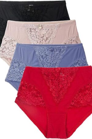 Womens Underwear Sexy Briefs Lace Tummy Control Panties S-Plus Size Girdle Panty