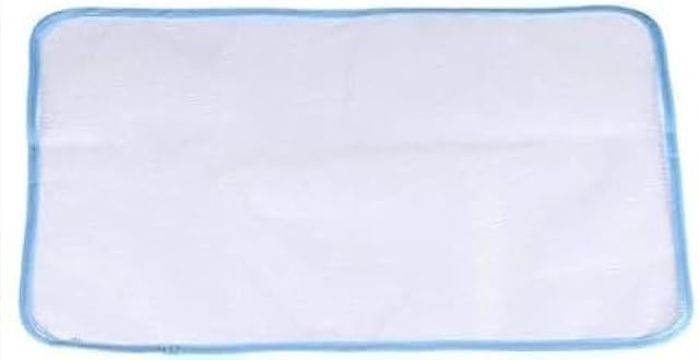3Pcs Protective Ironing Scorch-Saving Mesh Pressing Pad Mesh Cloth Deft Processed Ironing Board Covers No Melt Pressing Cloth for Easy Ironing and Protection, Irons and Steamers(Blue 50x35)