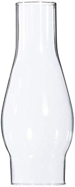 B&P Lamp® 2 5/8 Inch by 8 1/2 Inch Clear Glass Lamp Chimney with 3 5/8 Inch Outside Diameter Bulge for Vintage and Antique Style Globes