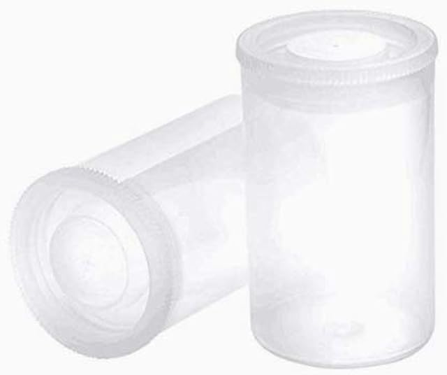 20 PCS Clear Plastic Film Canisters with Lids,35mm CaliberEmpty Camera Reel Containers,Storing of Small Personal and Household Items,Pills, Film, Keys, Coins, Art Beads and More Storage Containers