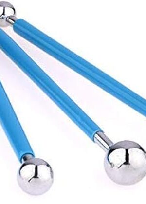 4 x Fondant Cake Decorating Clay Flower Sugarcraft Ball Model DIY Tool 8 Sizes (Blue)