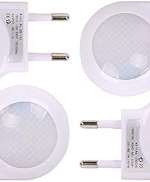 White EU 2-pin Plug 0.7W Travel LED Night Light