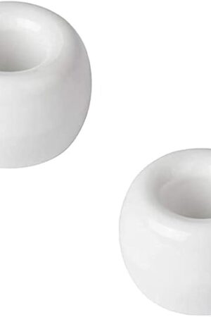 2 Pcs Mini Ceramics Toothbrush Holder,Individual Toothbrush Stand for Bathroom Vanity Countertops Dresser(White)