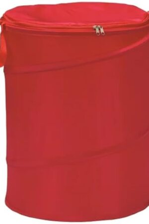 Collapsible Laundry Basket with Lid Pop Up Hampers for Laundry with Handles for Bedroom, Bathroom, Kids Room, Laundry Room, Red