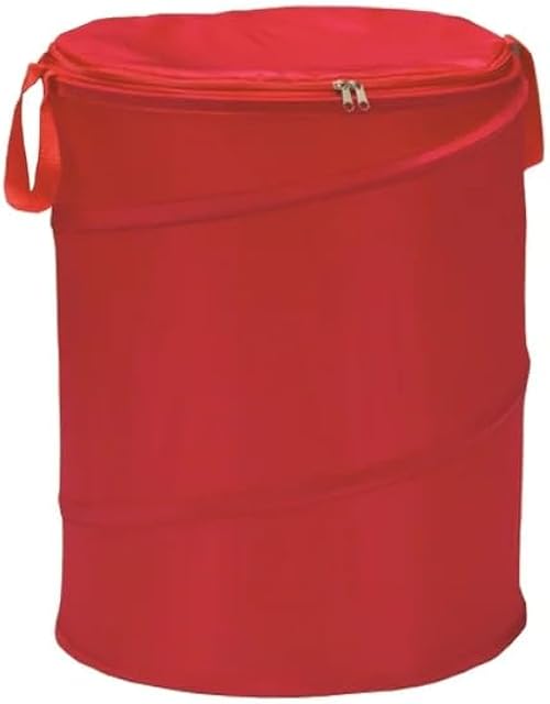 Collapsible Laundry Basket with Lid Pop Up Hampers for Laundry with Handles for Bedroom, Bathroom, Kids Room, Laundry Room, Red