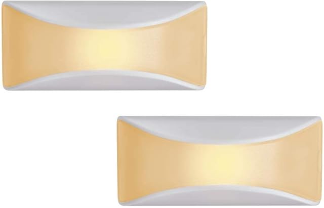 Beams MB500A Wireless Battery Powered Amber Sleep Friendly LED Nightlight, 2-Pack, White