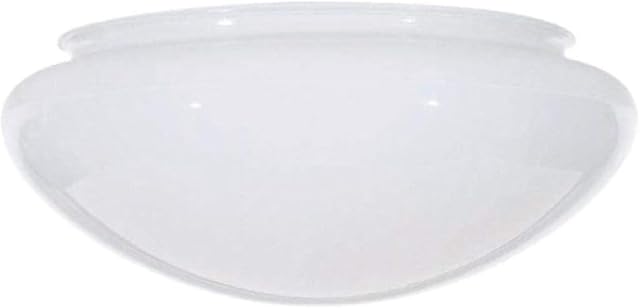 50-331 10" MUSHROOM GLASS - Fitter; 4-9/16 in.; Height; Sprayed Inside White