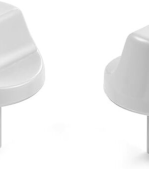 2 Pcs WJ12X24802 Air Conditioner Knob Replacement for GE Air Conditioner Parts, AHV05LYW1 AHT05LZQ1 AHEC05ACW1 Appliance Knob for GE Window Air Conditioner White Plastic Knob
