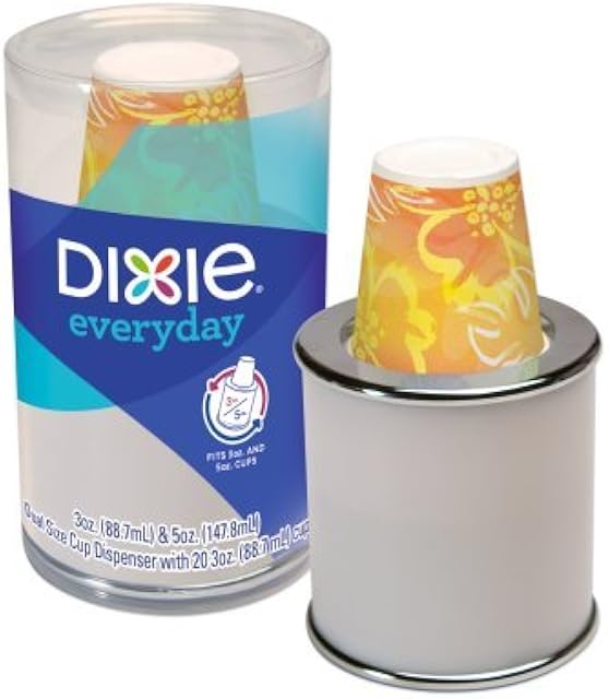 Dixie 3 and 5 oz Dual Cup Dispenser includes 20 3 oz Cups