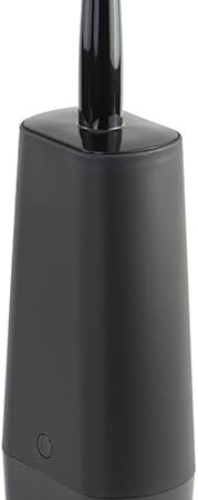 Casabella Hygenic Toilet Bowl Brush with Caddy, Black
