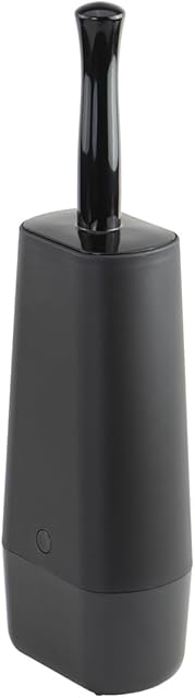 Casabella Hygenic Toilet Bowl Brush with Caddy, Black