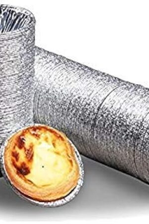 250PCS Disposable Baking Tinfoil Cupcake Circular Egg Tart Mold Cups