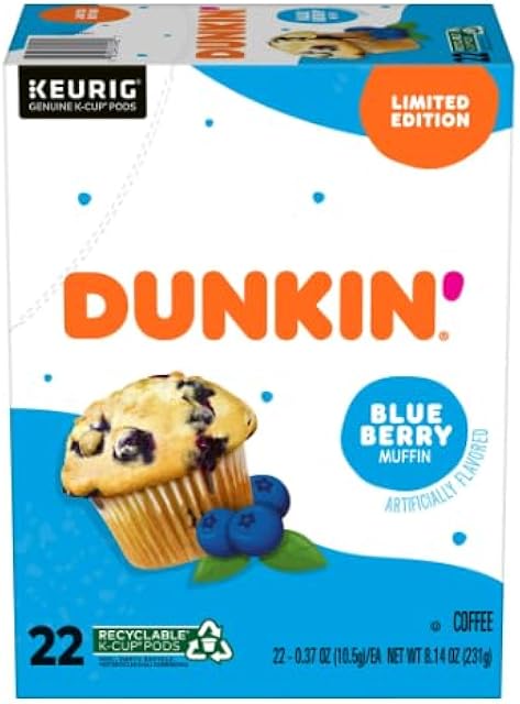 Dunkin' Blueberry Muffin K Cup Pods 22 Ct