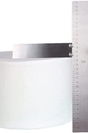 12 Inch Stainless Steel Cake Scraper, Leveler and Smoother, Icing Spatula, Perfect Tool for Icing, Frosting, Cream Edge. Adjustable Kitchen Spatula for Mousse, Cheese & Cream Cake