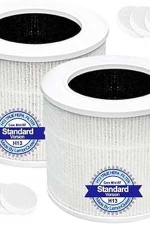 Core Mini Replacement Filter Compatible with LEVOIT Core Mini Air Purifier,Core Mini-P,3-in-1 High Efficiency H13 HEPA Filter, Mini-RF Filter with Activated Carbon,Replace Part #Core Mini-RF,2Pack