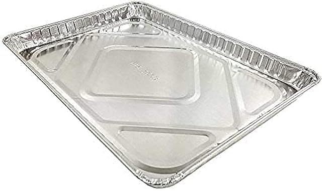 Pack of 10 Durable Aluminum -1/2 Half Size Sheet Baking Pan| Super Strong Disposable Foil Baking Tins | Ideal for Cakes, Cookies, Biscuits Pastries, Pizza and More |1/2 Half Size Sheet Cake Pan