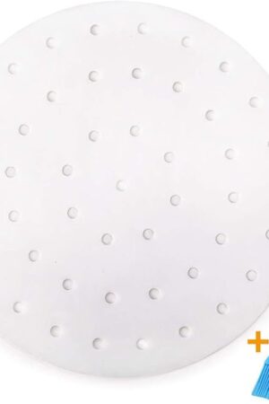 100pcs Air Fryer Liners, Vancens 9 inch Bamboo Steamer Liners, Premium Perforated Parchment Paper Sheets, Non-stick Basket Mat, Perfect for 5.3 & 5.8 QT Air Fryers/Steaming/Baking/Cooking